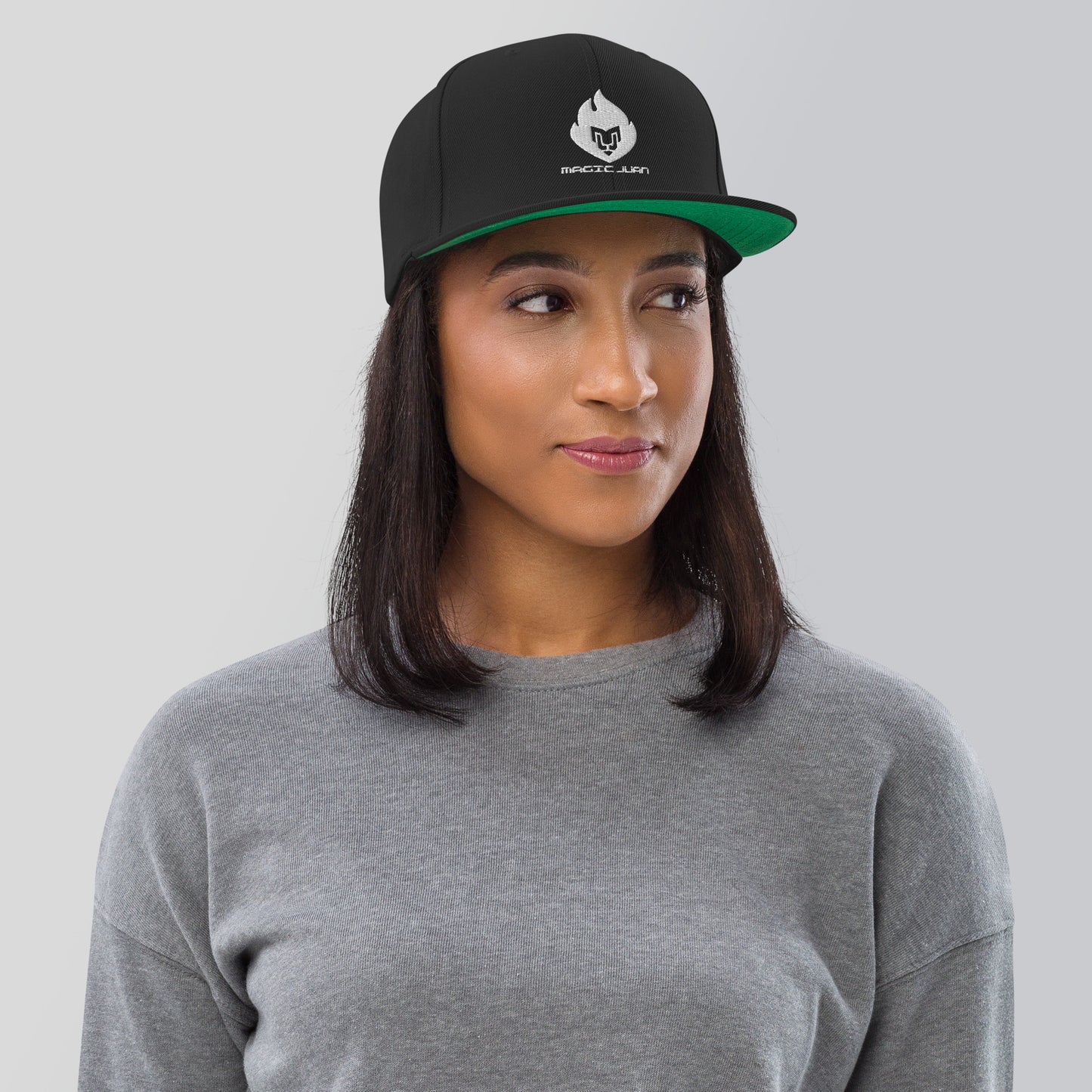 MJ Fire Logo 2 Tone Snapback Cap