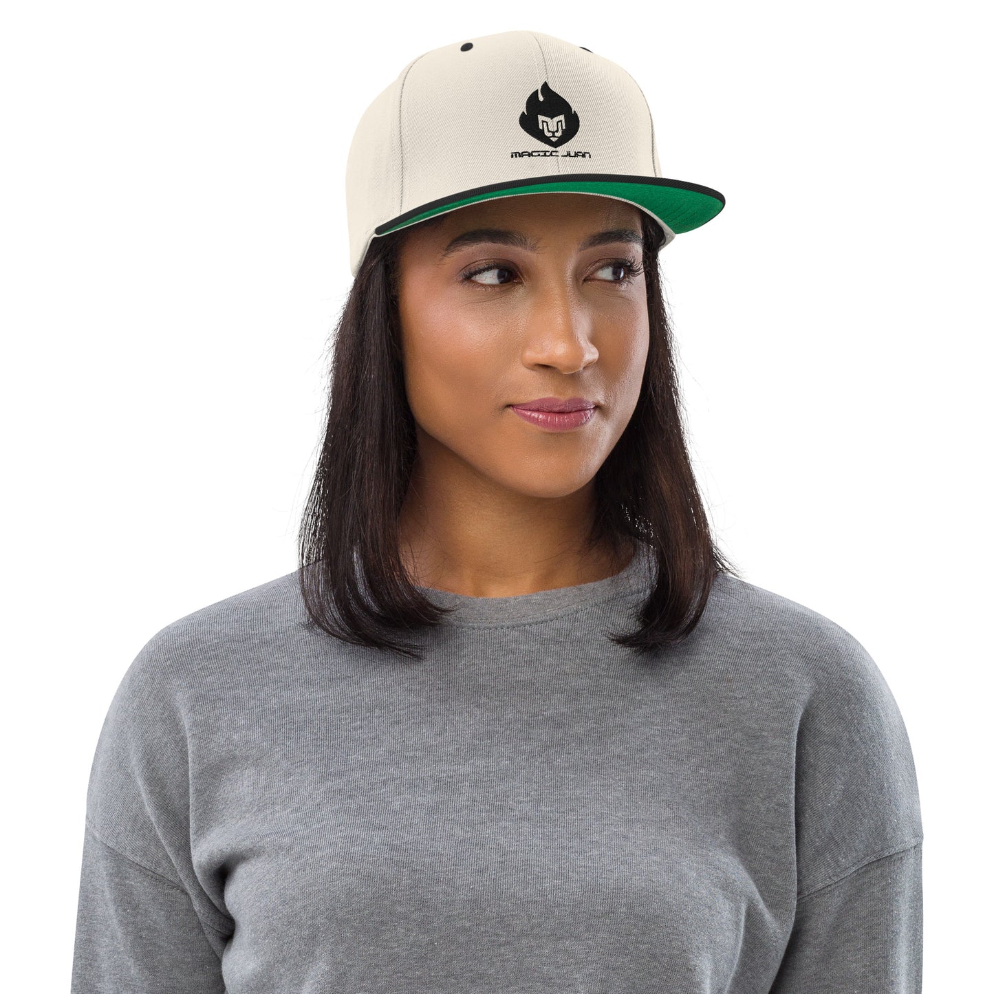 MJ Fire Logo 2 Tone Snapback Cap