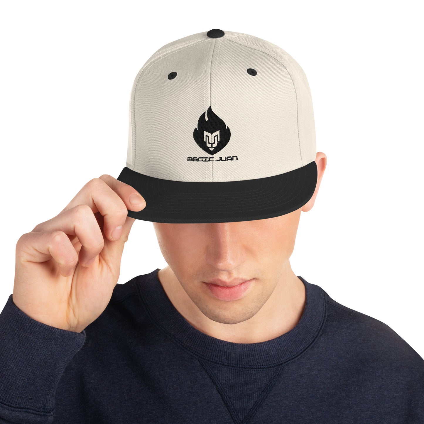 MJ Fire Logo 2 Tone Snapback Cap